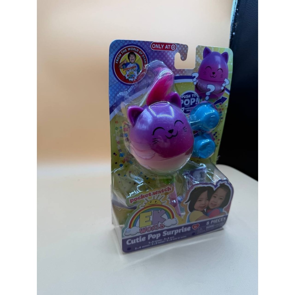 EK World Emma Kate Cutie Pop Surprise Ryan's World Sisters, Pack of 8 Toys Party